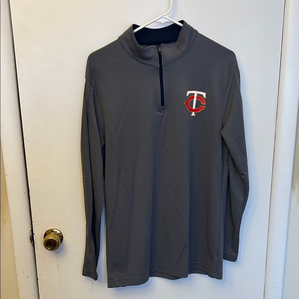 Minnesota Twins Gray Quarter-Zip Pullover Medium